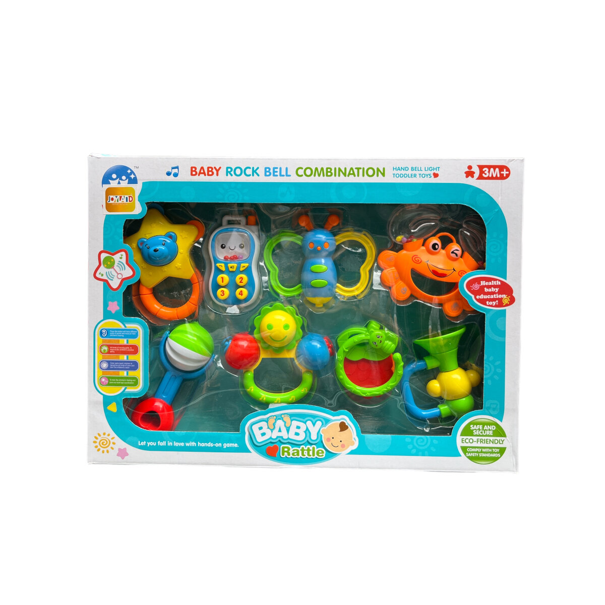 Set De Sonajas Sonajero Y Mordedera Juguete Para Bebé 8 Piezas.