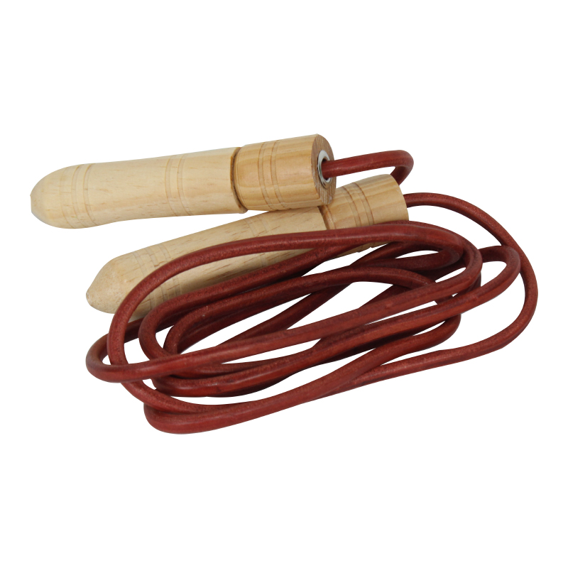 Cuerda Para Saltar Fire Sports Cuero Piel Con Balero 2.7m