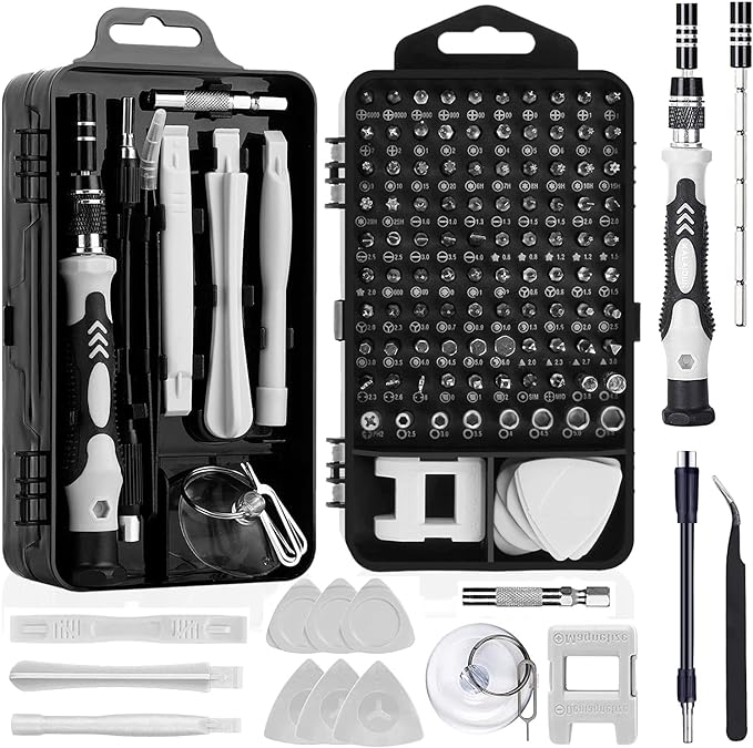 KAMYSEN Destornilladores de Precisión Set de Precisión 115 en 1,Juego de Destornilladores,Herramientas de Reparación para Smartphone, PC,Portátil, Laptop, Reloj, Juguetes, Gafas, Destornillador Gafas.