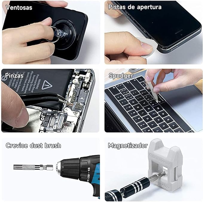 KAMYSEN Destornilladores de Precisión Set de Precisión 115 en 1,Juego de Destornilladores,Herramientas de Reparación para Smartphone, PC,Portátil, Laptop, Reloj, Juguetes, Gafas, Destornillador Gafas.