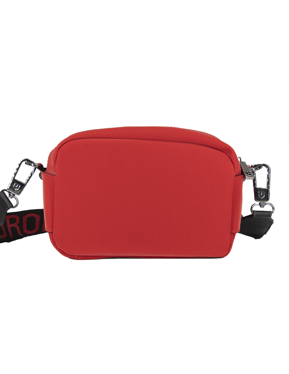 Bandolera Crossbody Boroni Color Rojo Con Correa Ajustable.