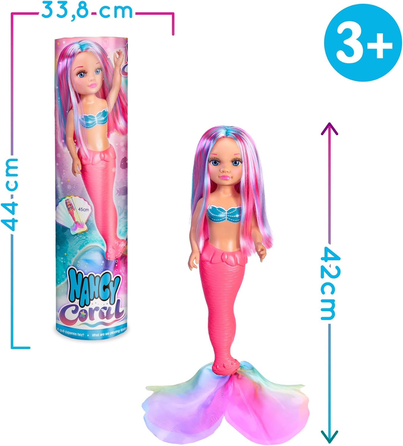  Nancy Muñeca Sirena Coral .