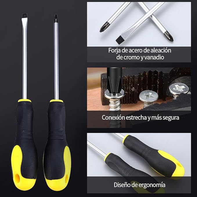 10PCS Juego de Desarmadores-Destornilladores de Precisión Extraíble Profesional Magnética Kit de Herramientas de Reparación para Computadora Móvil Teléfono Inteligente Consola de Juegos.
