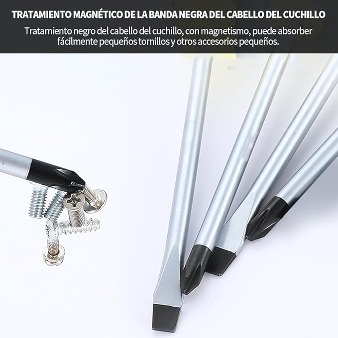 10PCS Juego de Desarmadores-Destornilladores de Precisión Extraíble Profesional Magnética Kit de Herramientas de Reparación para Computadora Móvil Teléfono Inteligente Consola de Juegos.