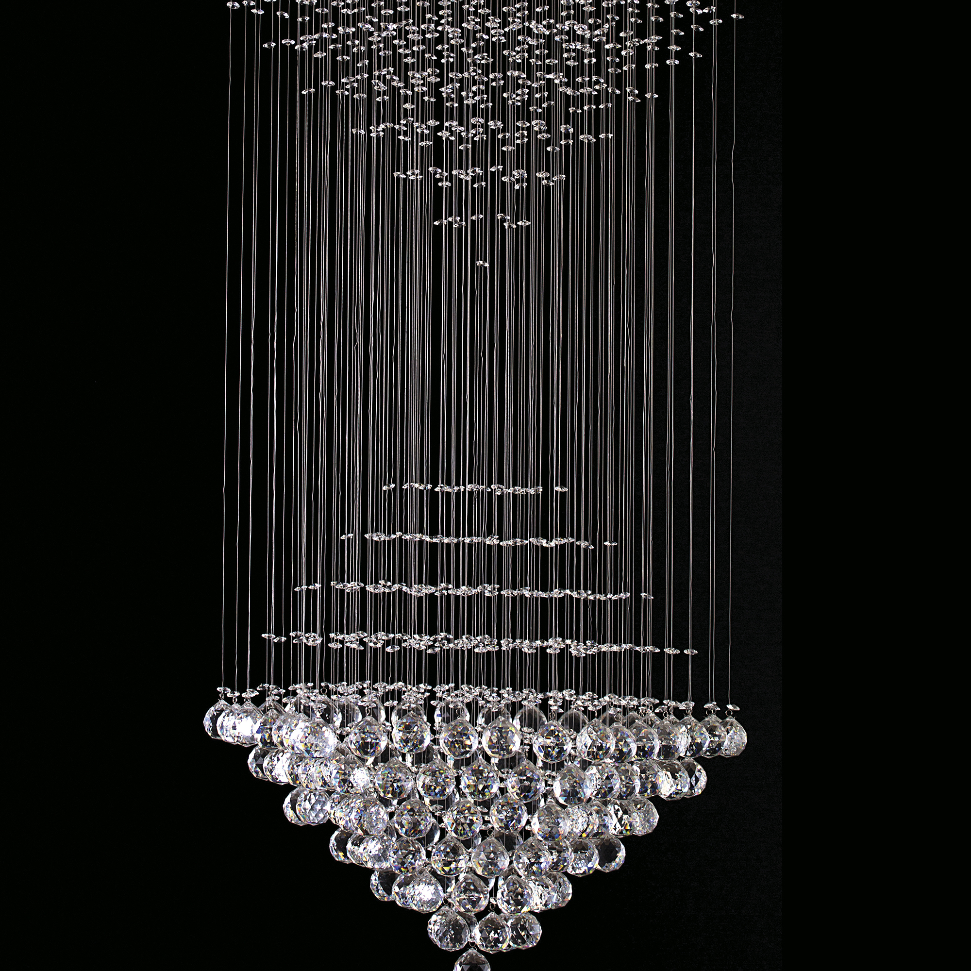 Candil Colgante Gamalux Williams Krystal Hexágono 10 Luces.