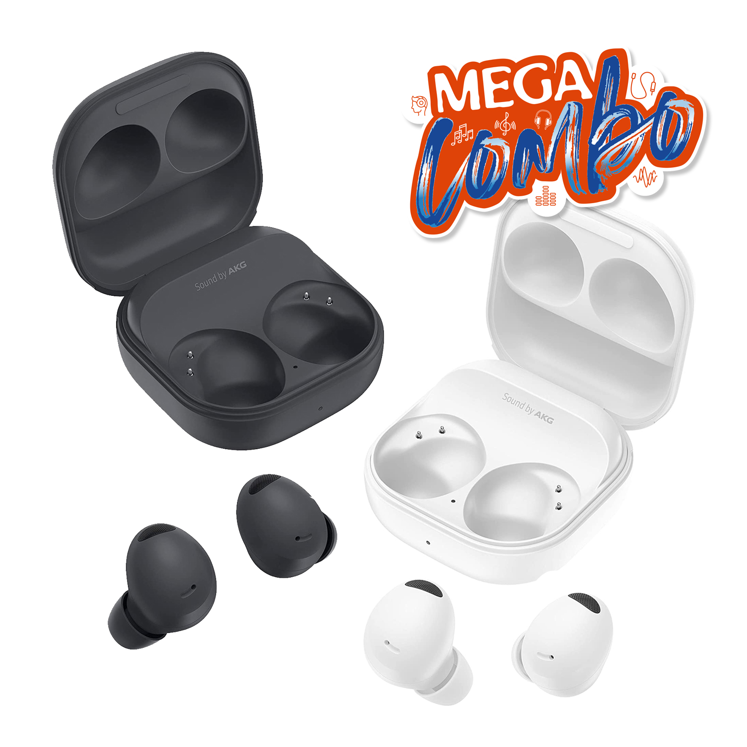 Bundle Samsung Galaxy Buds 2 Pro R510 Negro Y Blanco.