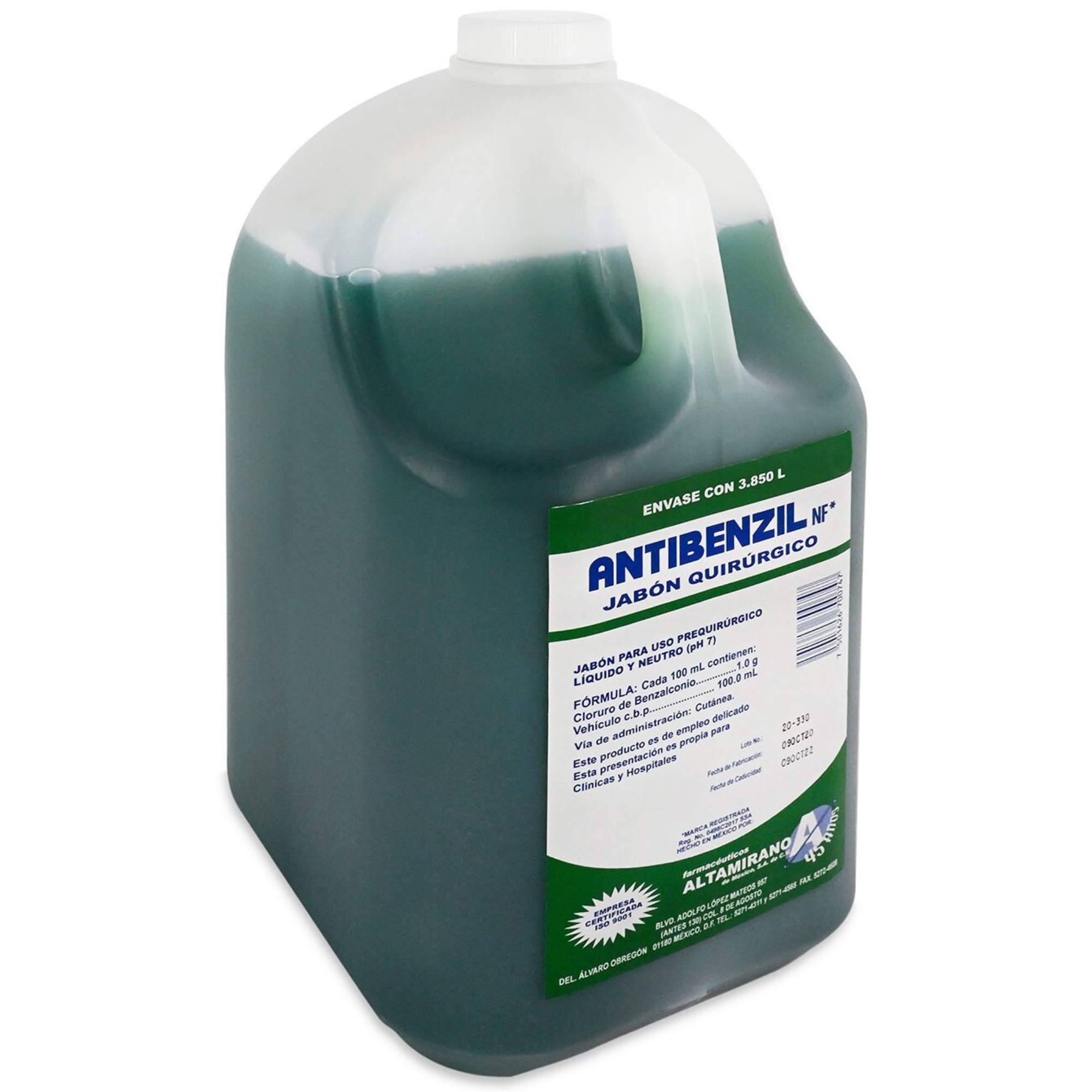 Jabón Quirurgico Antibenzil 3.850 Litros Desinfectante.
