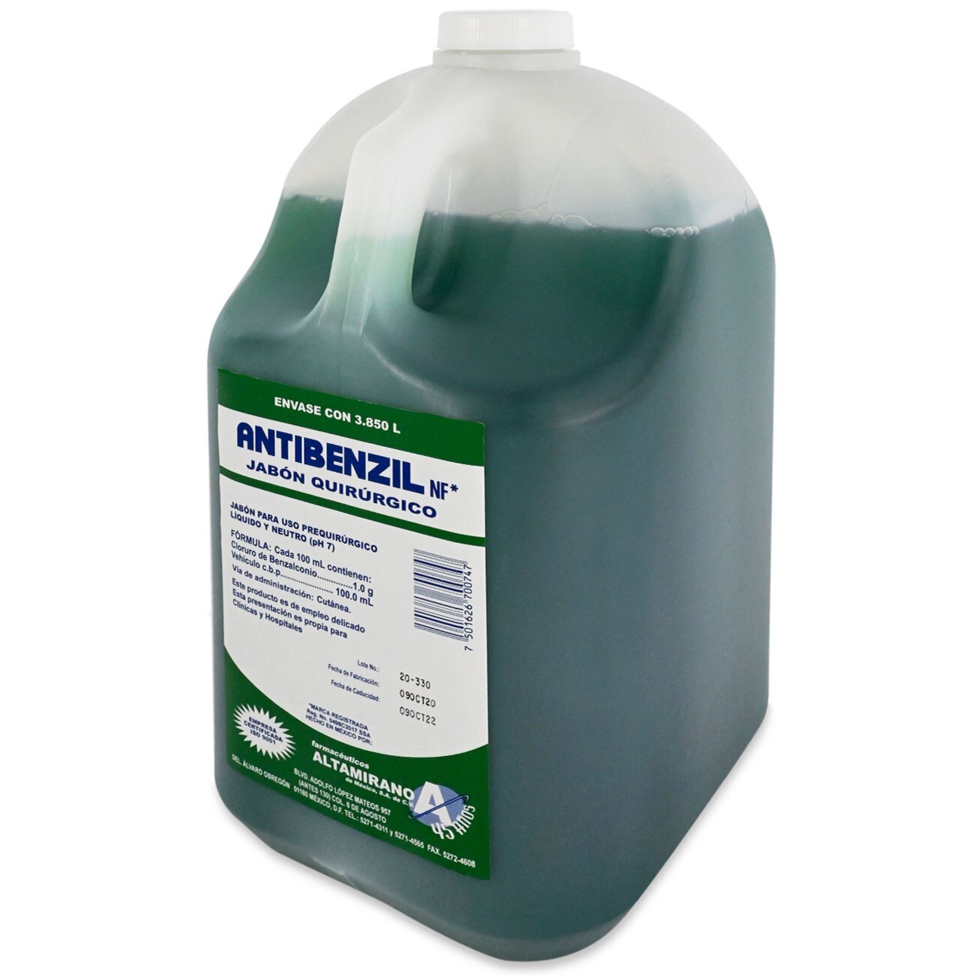Jabón Quirurgico Antibenzil 3.850 Litros Desinfectante.