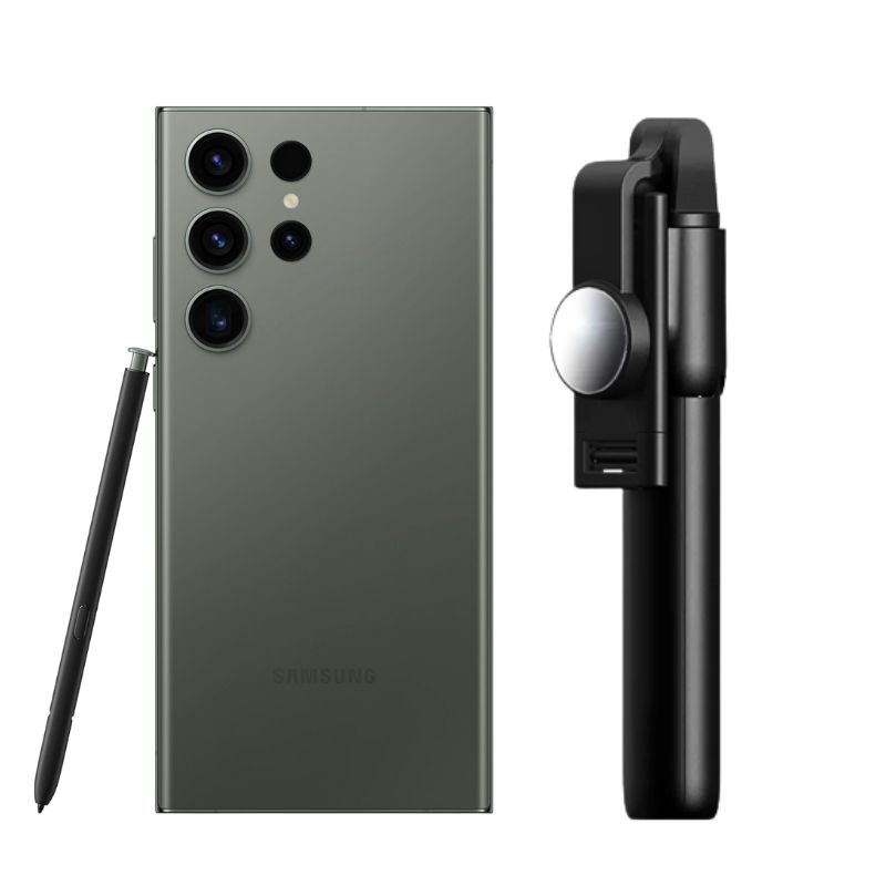Galaxy S23 Ultra 256GB Verde Reacondicionado Grado A + Baston Bluetooth.