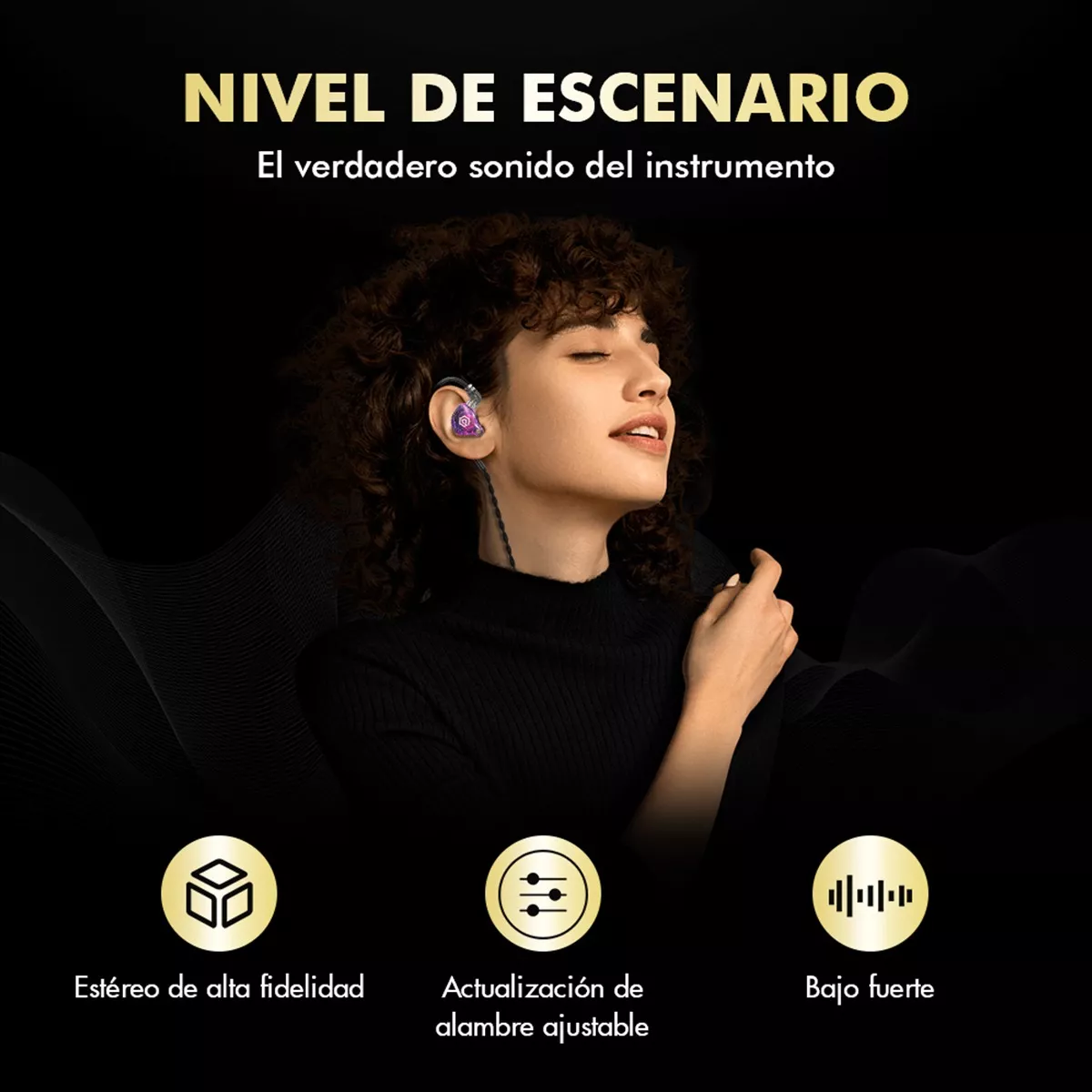 Audífonos in-ear gamer Popcorn BASS X8 PRO violeta