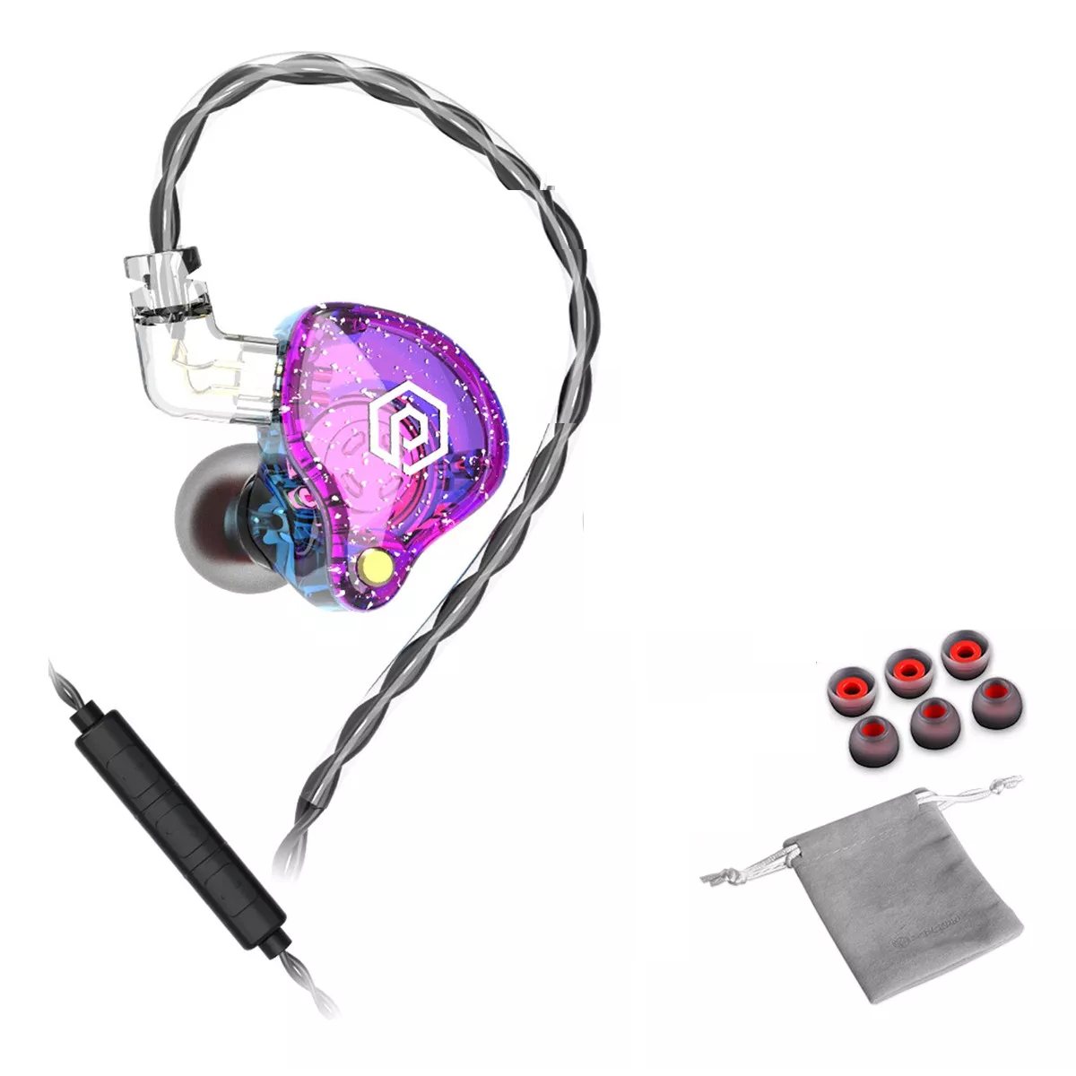 Audífonos in-ear gamer Popcorn BASS X8 PRO violeta