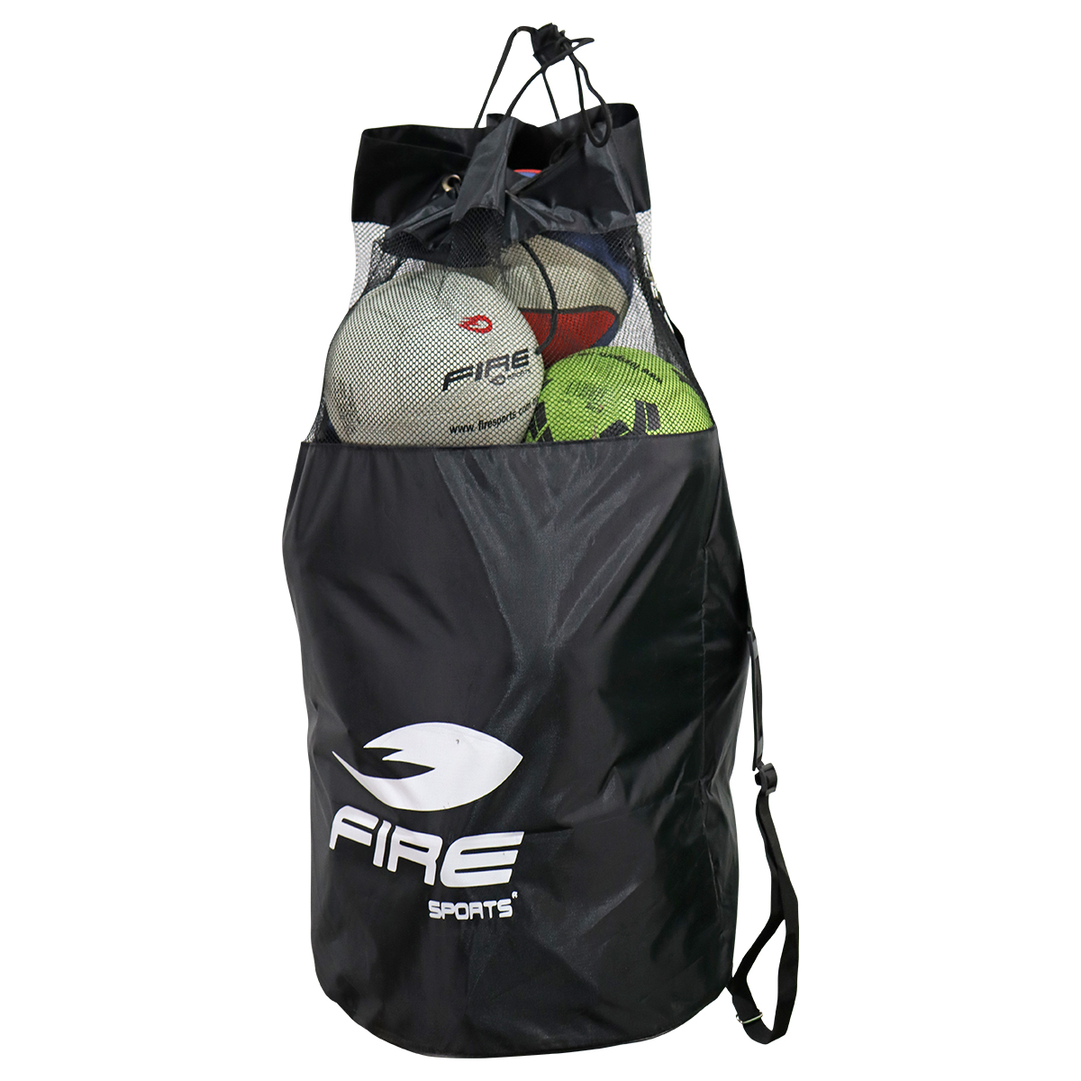 Maleta Vertical Fire Sports Balonera Color Negro 12-15 balones