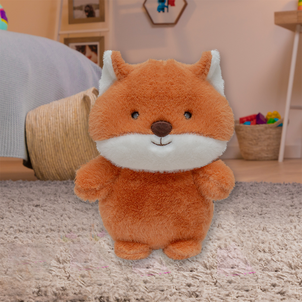 Bonito Zorro de Peluche Ultra suave y Esponjoso de 20 cm Compañero de Juego y Siesta Materiales Suaves de Lujo.