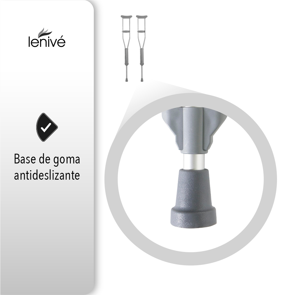 Muletas Auxiliares De Aluminio Ajustables Medianas 9 Niveles.