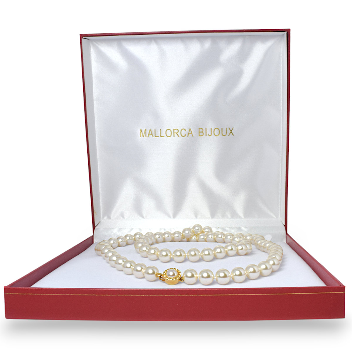 Collar de Perla de Mallorca  de 8MM de 75cm.