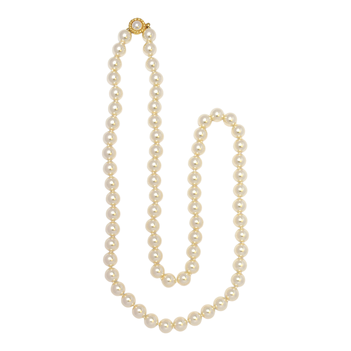 Collar de Perla de Mallorca  de 8MM de 75cm.