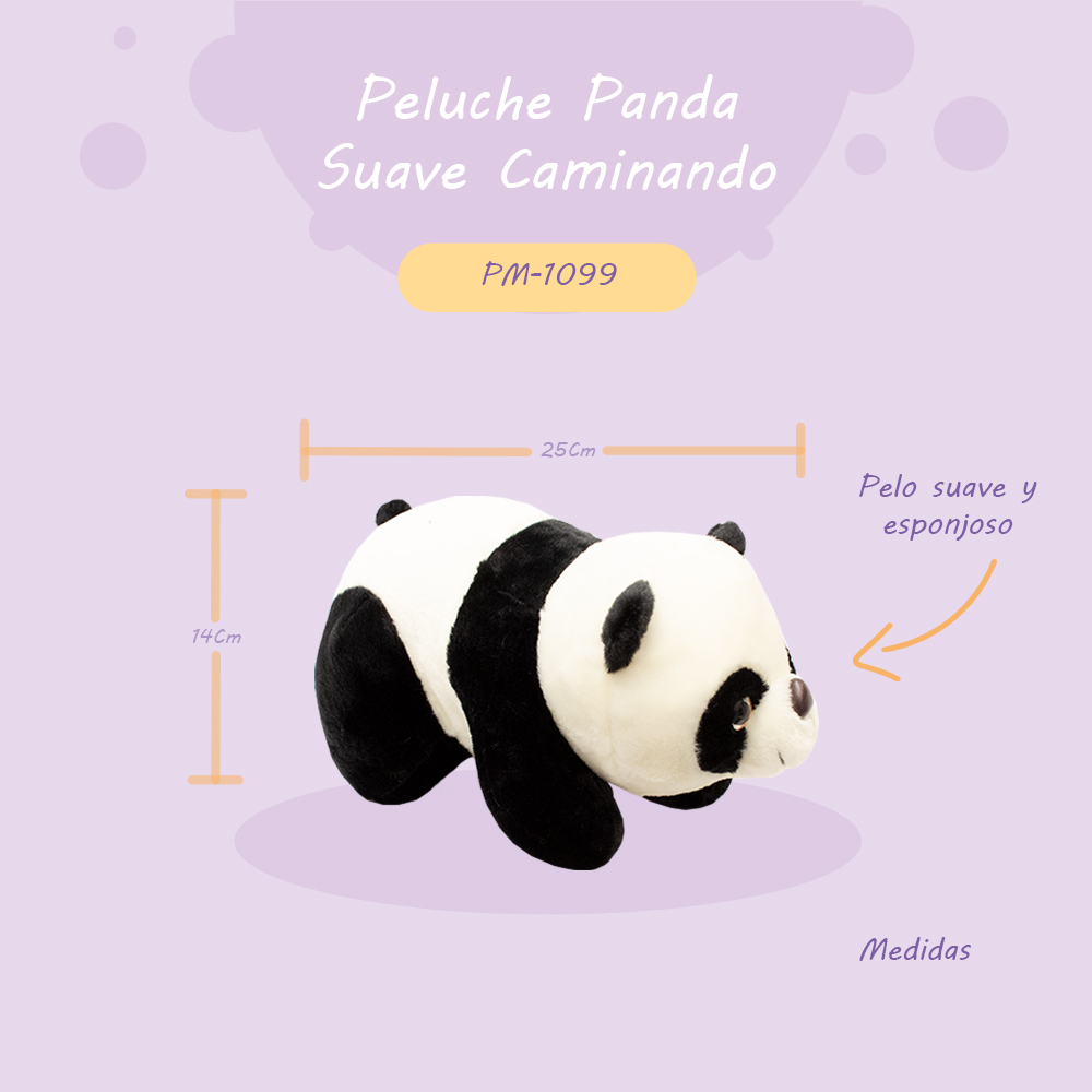 Bonito Ositos Panda de Peluche Ultra suave y Esponjoso de 14cm Compañero de Juego y Siesta Materiales Suaves de Lujo.