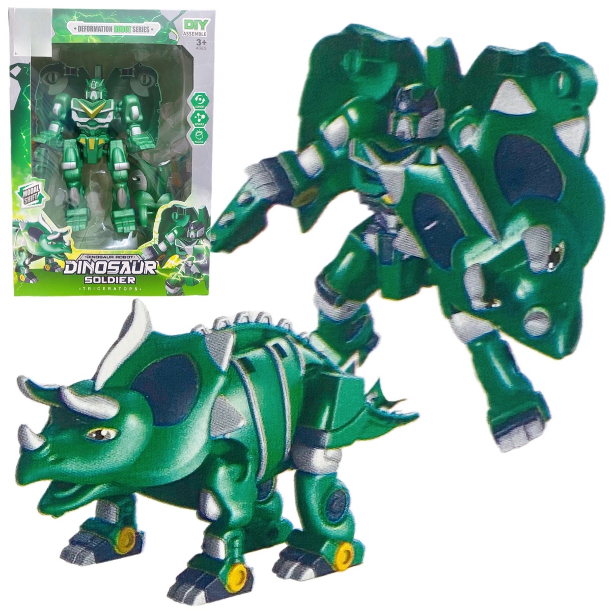 Transformer Dinosaurio Figura Robot Super Heroe.
