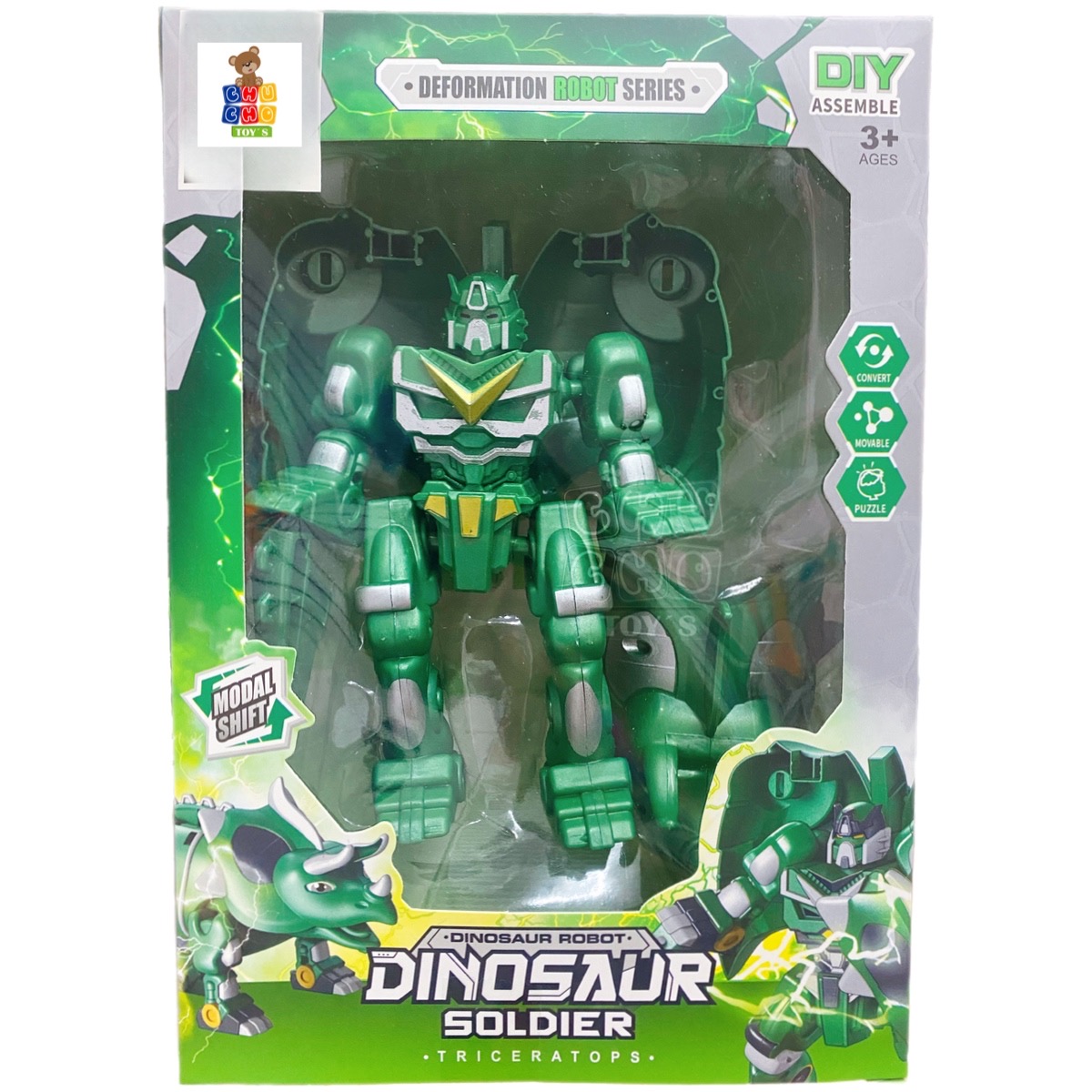 Transformer Dinosaurio Figura Robot Super Heroe.