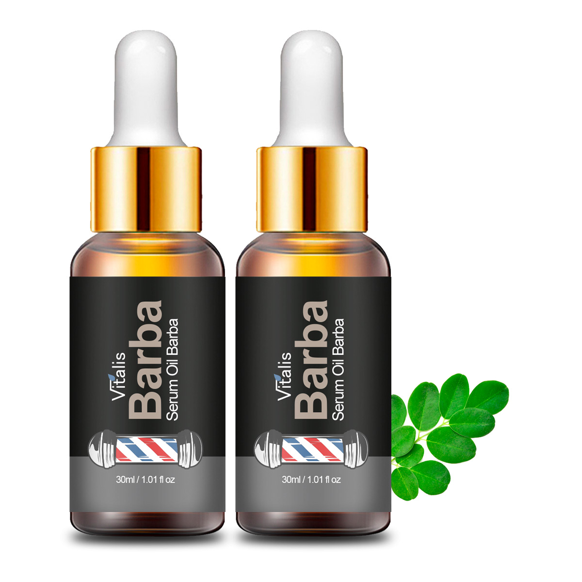 2 Esencia Aceite para Crecer Barba Bigote Natural 30ml.