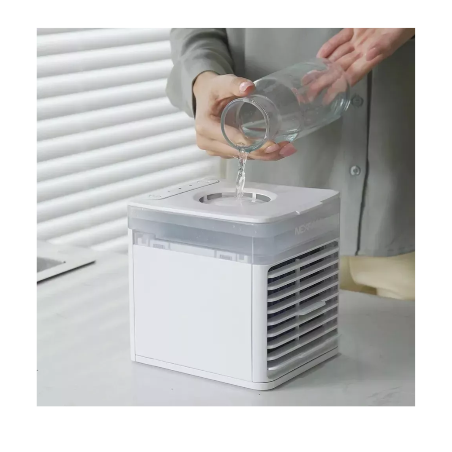 Ventilador enfriador aire con agua mini portatil USB.