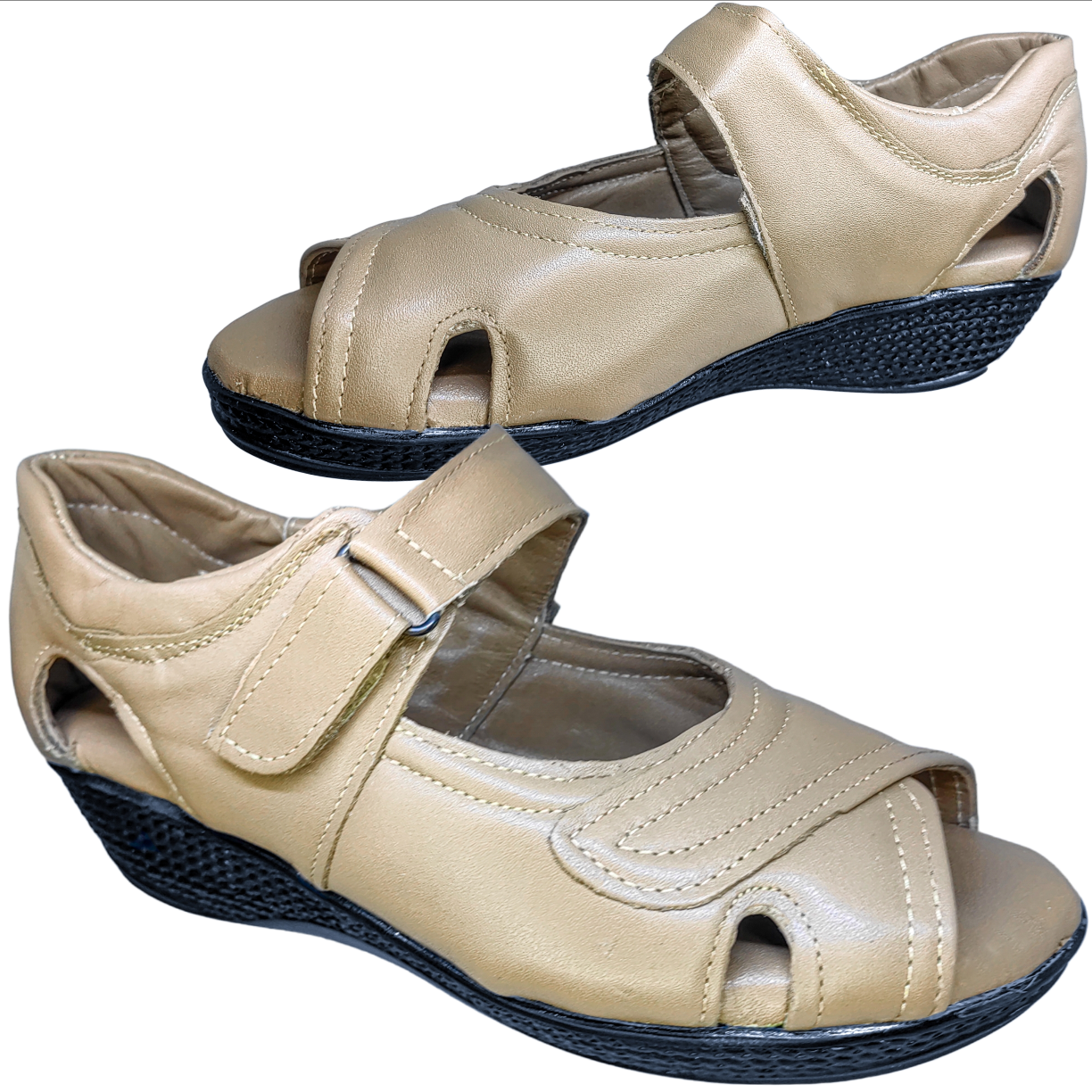 Sandalias de Mujer en Piel Borrego para Pie Diabetico Huaraches Casuales