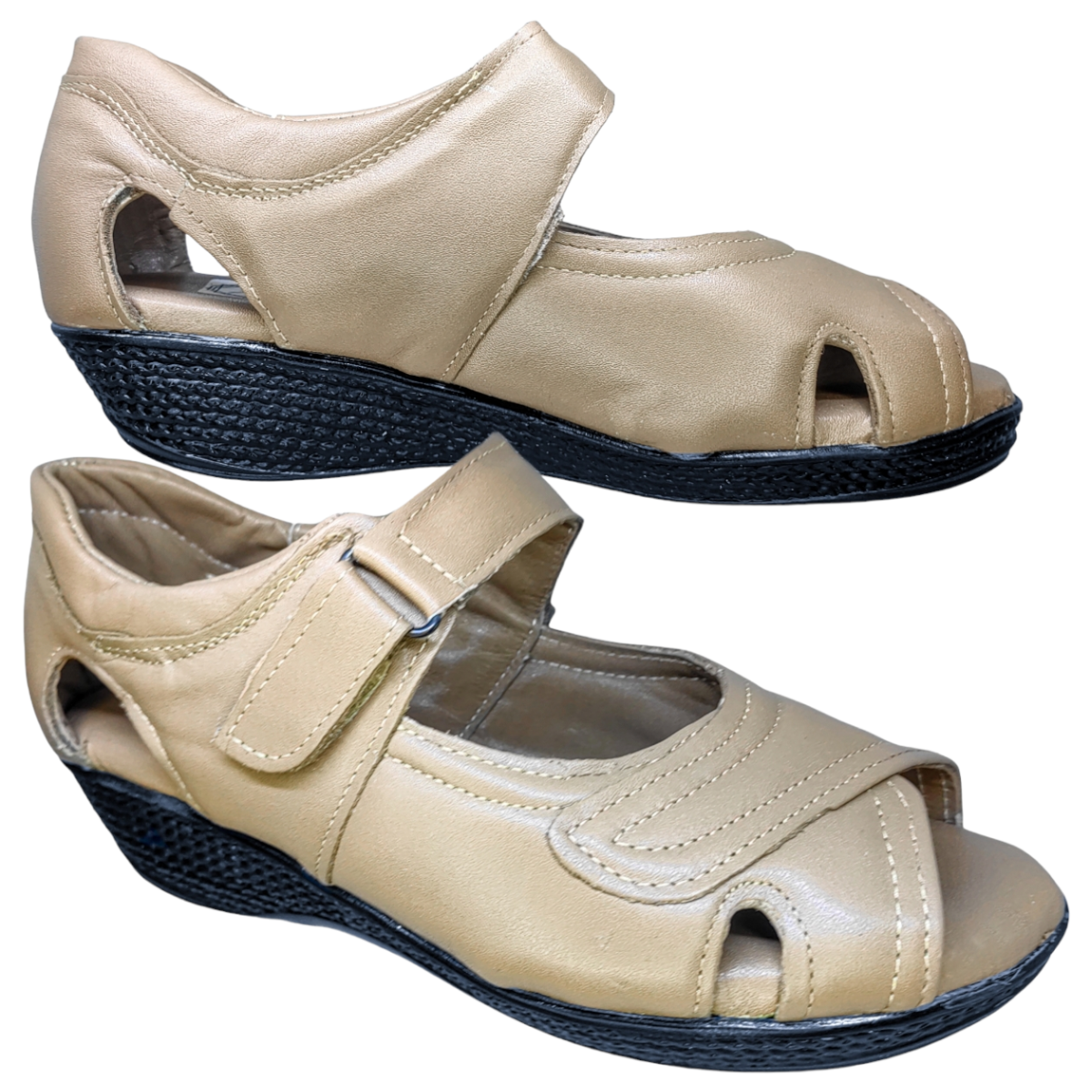 Sandalias de Mujer en Piel Borrego para Pie Diabetico Huaraches Casuales