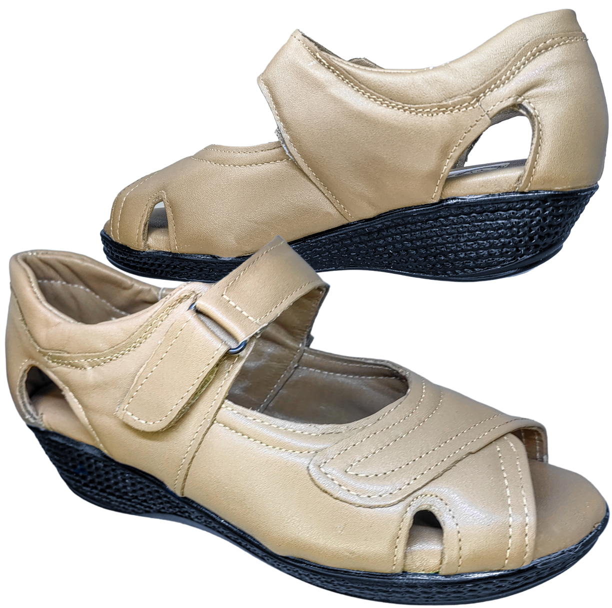 Sandalias de Mujer en Piel Borrego para Pie Diabetico Huaraches Casuales