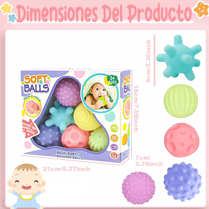 Juguetes Pelotas Estimulacion Sensoriale Didáctica Para Bebé.