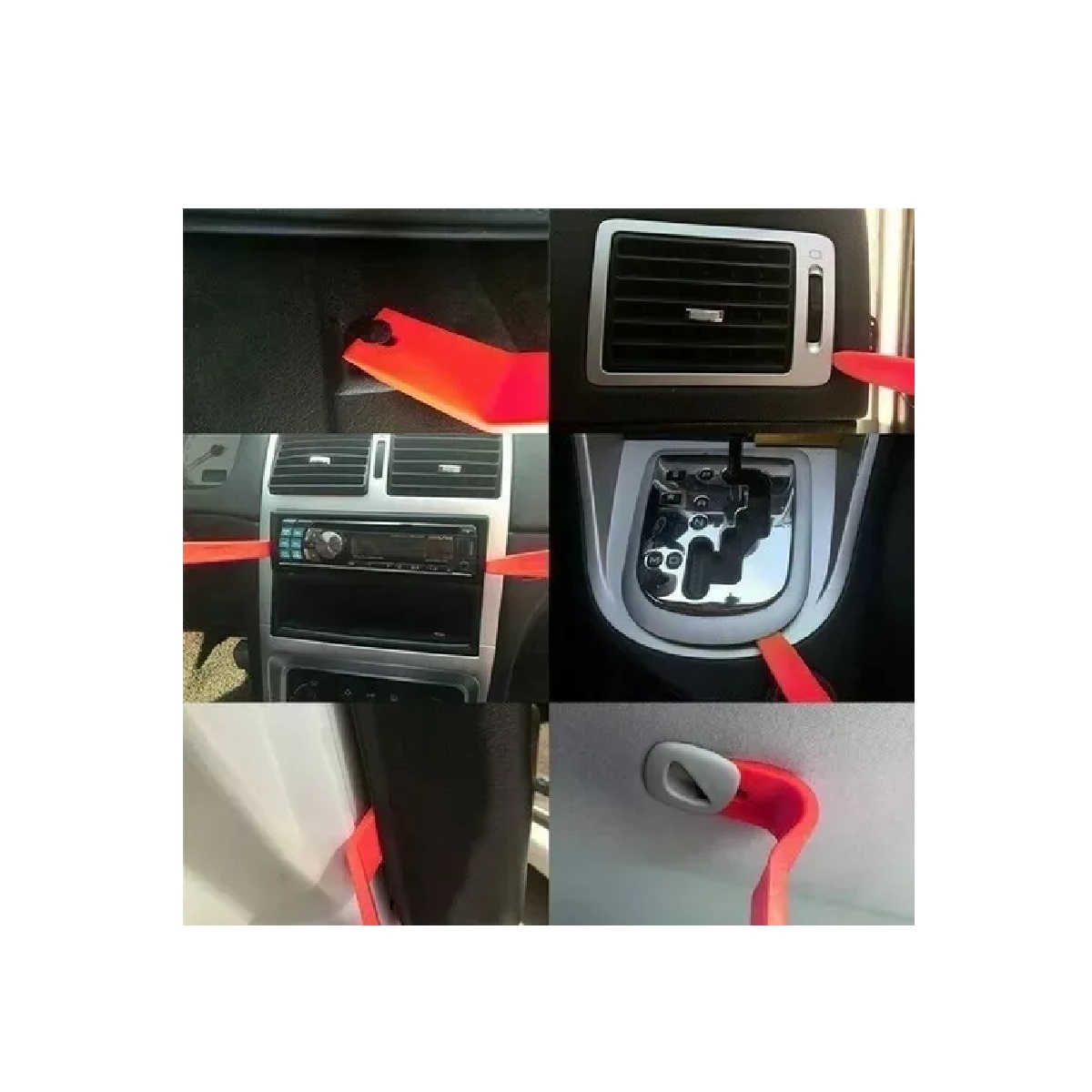 Herramientas Espátula Desarma Tablero Audio Estereo Faros Negro/Rojo 