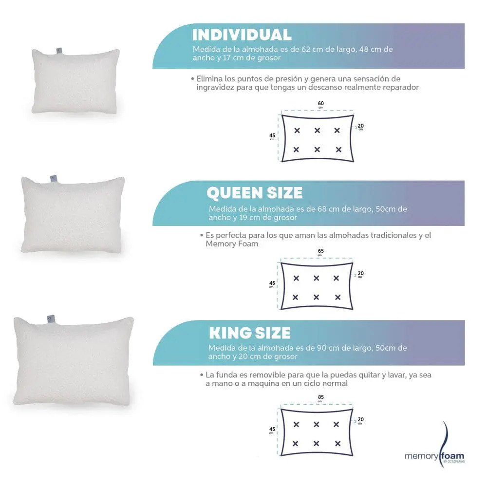 Almohada king size medidas sale