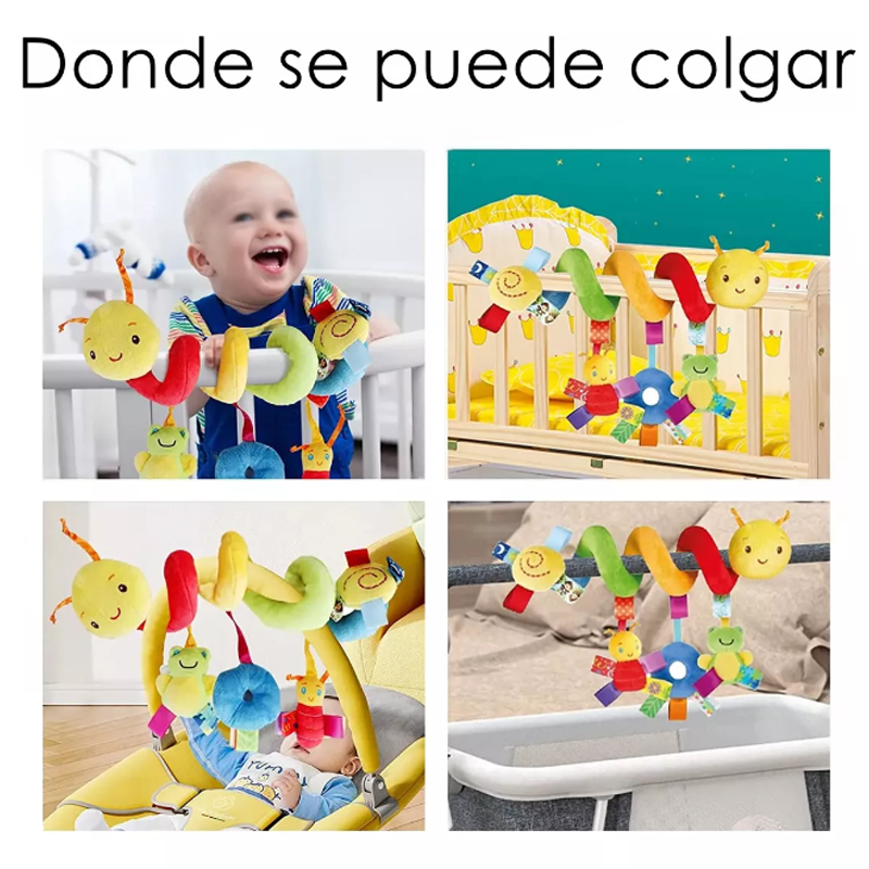 Peluche Sonaja Para Bebé Juguetes Bebe Espiral Estimulación.