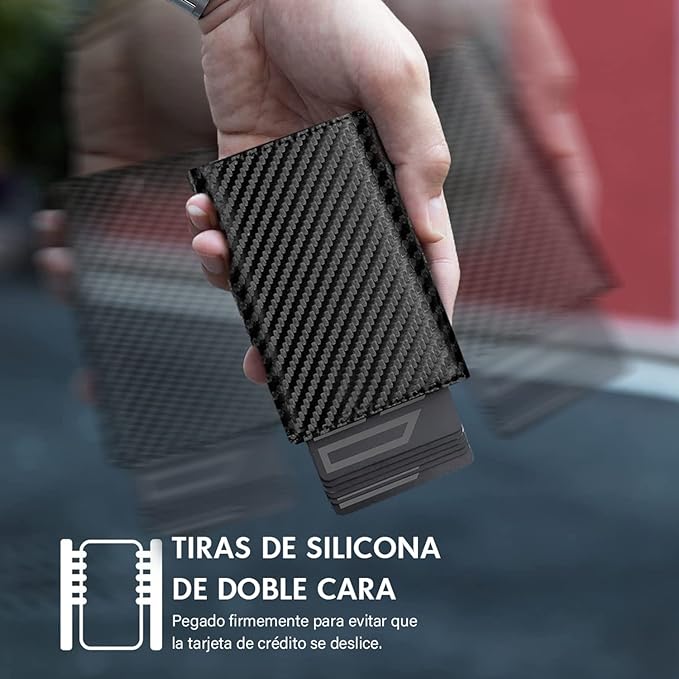 A Tarjetero de cuero,Cartera para Hombre RFID Bloqueo Antirrobo Tarjetero para Caballero Plegable,con bolsillo de moneda cierre del imán billetera,para efectivo y monedas,Carteras para Hombre Regalo.