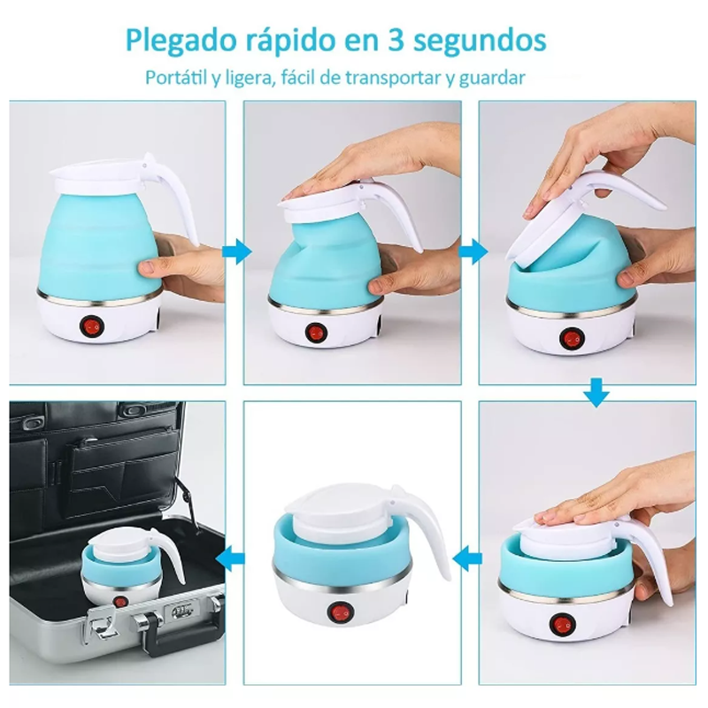 Jarra Hervidor Eléctrica Tetera Plegable Portátil