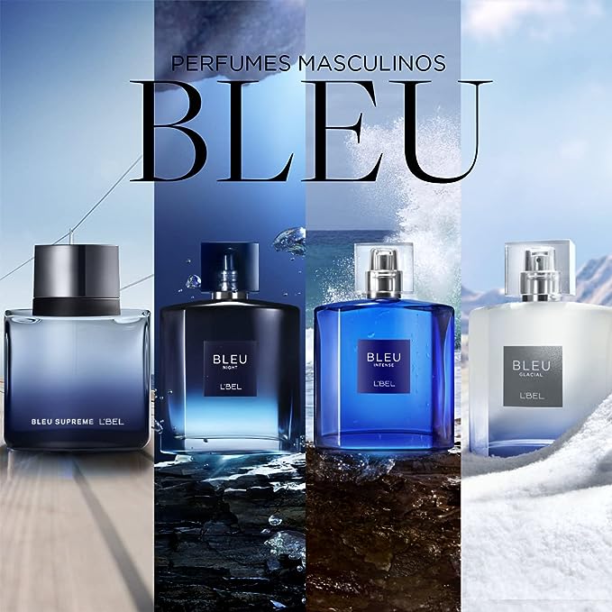 A L'BEL Perfume Bleu Intense Perfume para Hombre Larga Duración 100 ml/34 Oz.