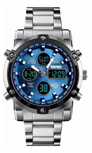 Reloj Digital Hombre Acero Inoxidable Deportivo Impermeable