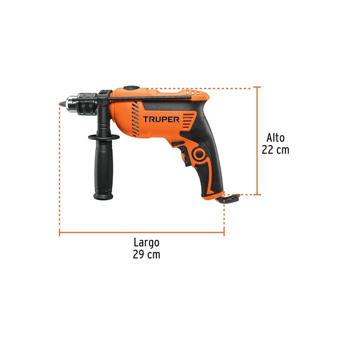 Taladro / Rotomartillo 1/2" Truper Pro ROTO-1/2A7 650W ENDY6.