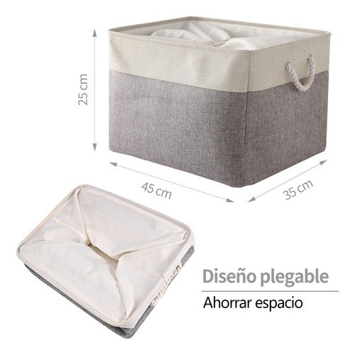 Caja Almacenamiento Plegable Plástico 2pzs Organizador Tapa rosa