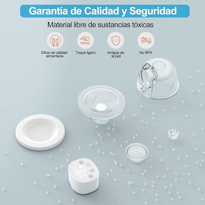 A Extractor de Leche Eléctrico, 3 Modos Extractor de Leche Manos Libres con Pantalla LED, Sacaleches Eléctricos con Bolsas para Leche Materna, Extractor de Leche Portátil viene Bridas de 19 y 22 mm.