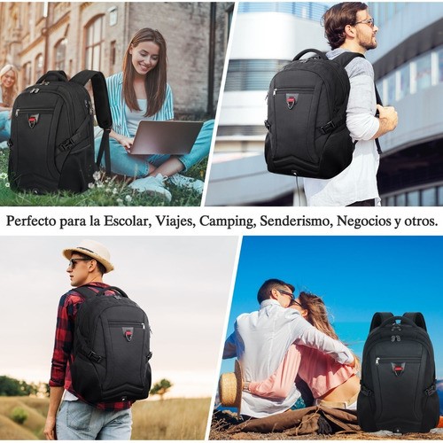 Mochila viaje IGOLUMON IG5591 color negro 45L.
