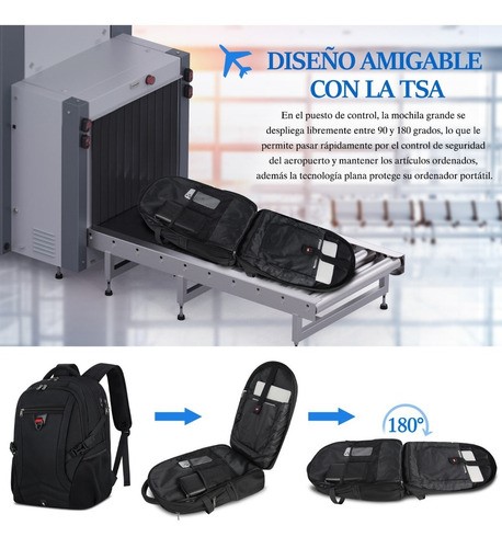 Mochila viaje IGOLUMON IG5591 color negro 45L.