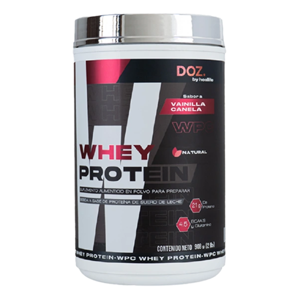 WPC Whey Protein con Creatina y Enzimas Digestivas - DOZ. by Heallife - Proteína de Suero de Leche.