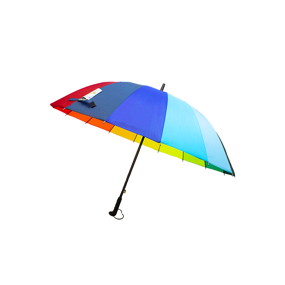 Paraguas Sombrilla Multicolor Arcoiris Semiautomático 12 Pzs.