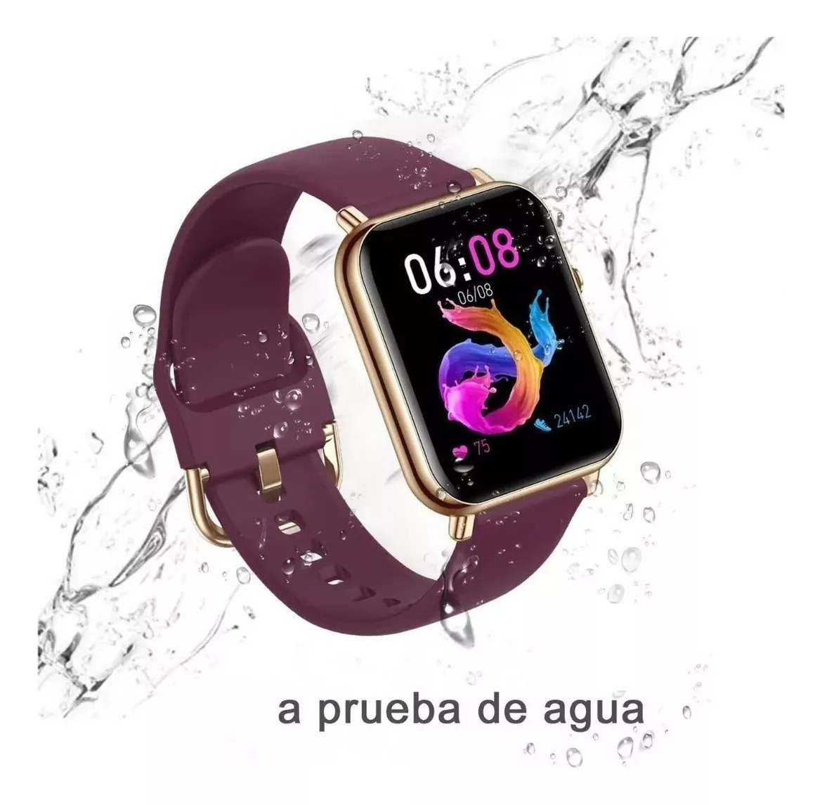 1.69'' Reloj Inteligente Smartwatch Mujer Con Impermeable