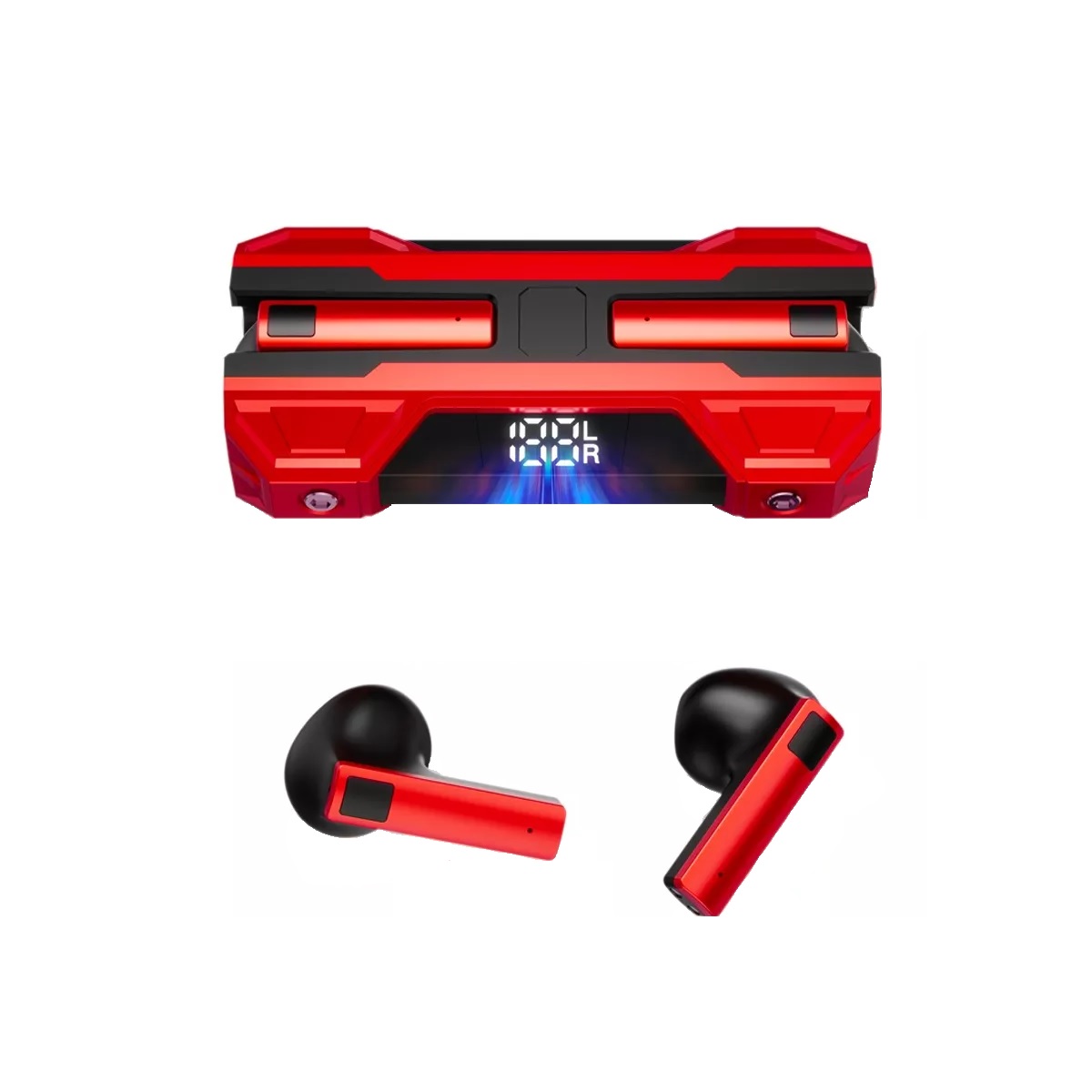 Audifonos Gamer Bluetooth Audifono In Ear Reducción De Ruido Rojo