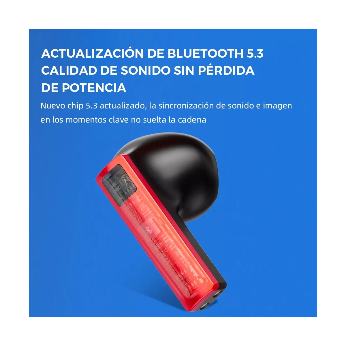 Audifonos Gamer Bluetooth Audifono In Ear Reducción De Ruido Rojo