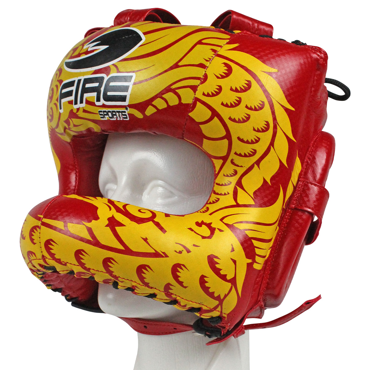 Careta de barra de PVC Fire Sports para box con diseño Dragón.