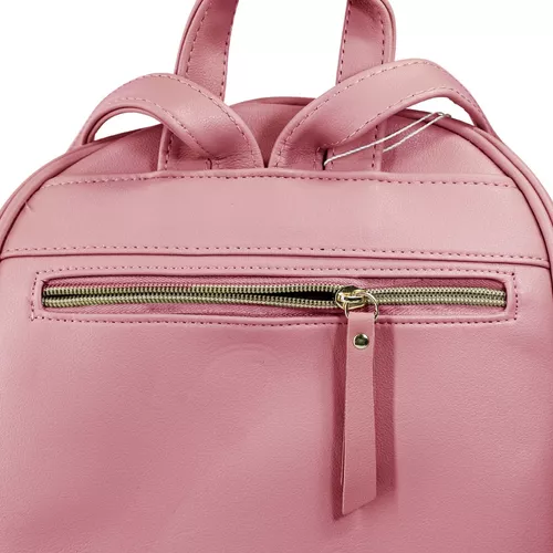 Combo Grenobil Mochila Rosa Pequeña Bolso Crossbody Y Cartera .