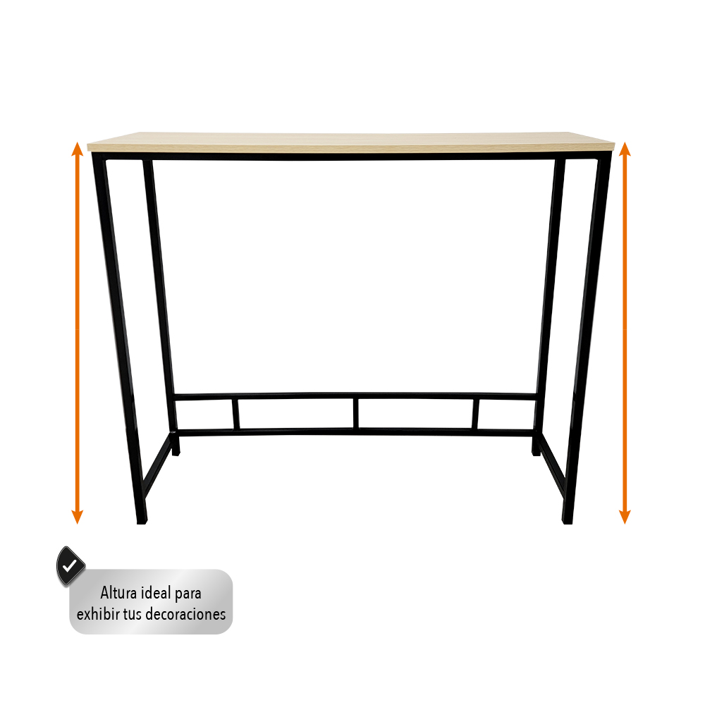 MESA MINIMALISTA DE MELAMINA COLOR CAFÉ CLARO.
