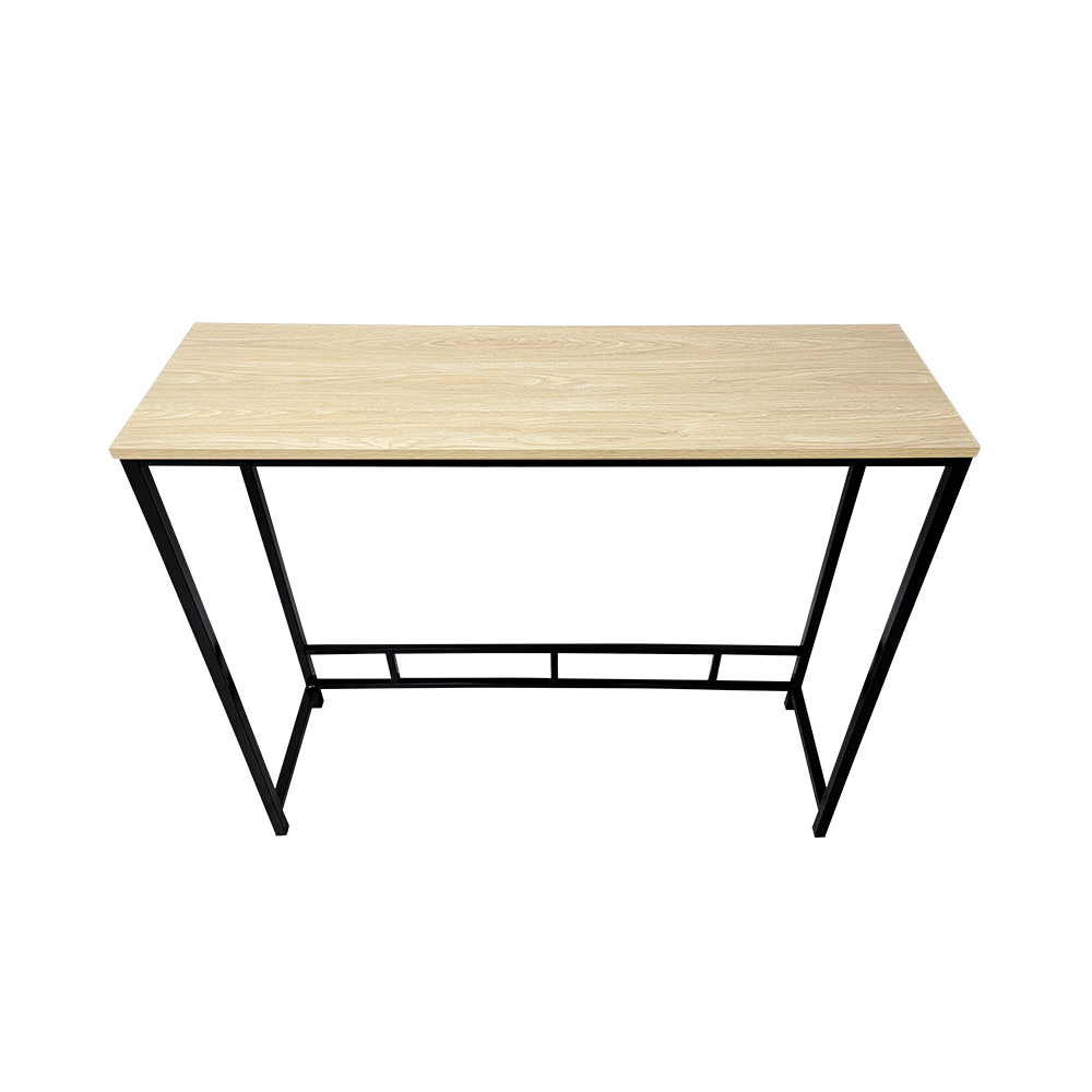 MESA MINIMALISTA DE MELAMINA COLOR CAFÉ CLARO.